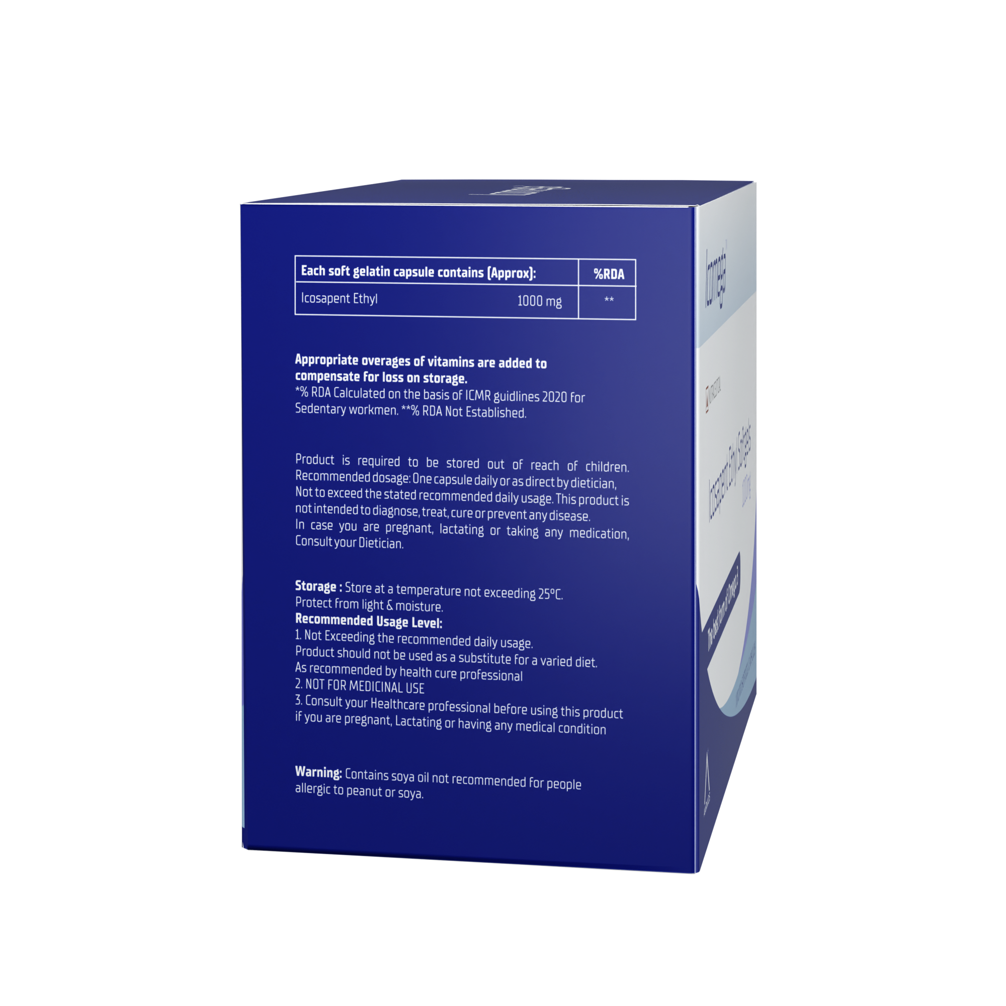 Icomega (Icosapent Ethyl Softgels) - 10 Softgel Capsules