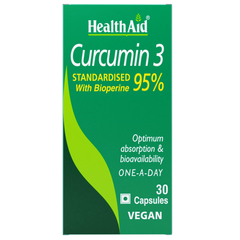 Curcumin 3 (Standardised with Bioperine 95%) - 30 Capsules