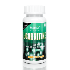L-Carnitine 550mg with Vitamin B6 & Chromium - 30 Tablets