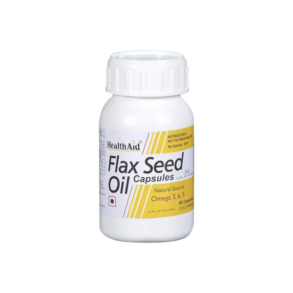 HealthAid Flax Seed Oil 1000mg (Omega-3.6.9) -60 Capsules