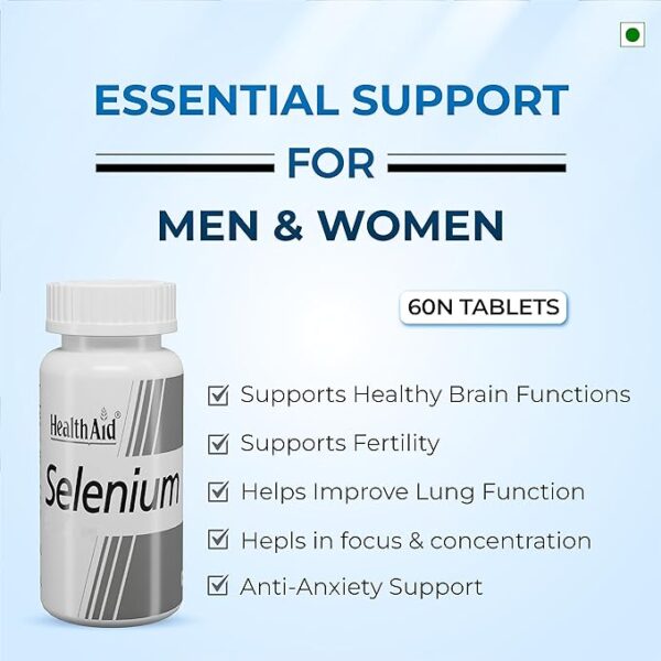 HealthAid Selenium 200mcg -60 Tablets - Image 3