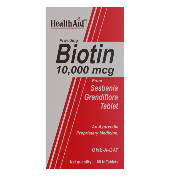 HealthAid Biotin 10000mcg - 60 Tablets