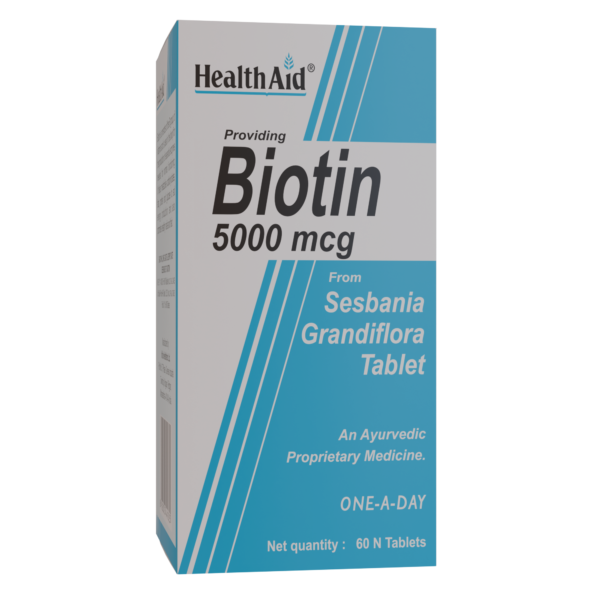 HealthAid Biotin 5000mcg - 60 Tablets - Image 4