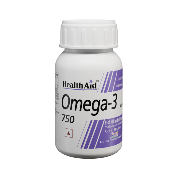 HealthAid I Omega-3 750 I Fish Oil with Vitamin E I  Rich in EPA I DHA I 60 Capsules - Image 4