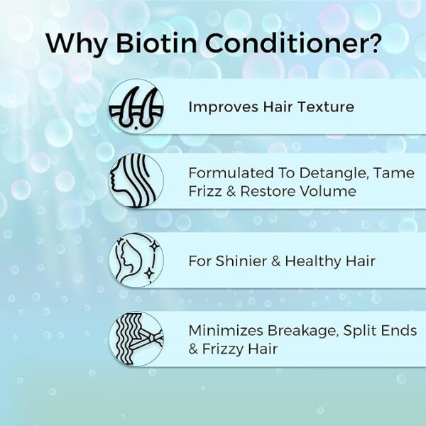 HealthAid Biotin Conditioner with Keratin & Collagen-200mL - Image 2